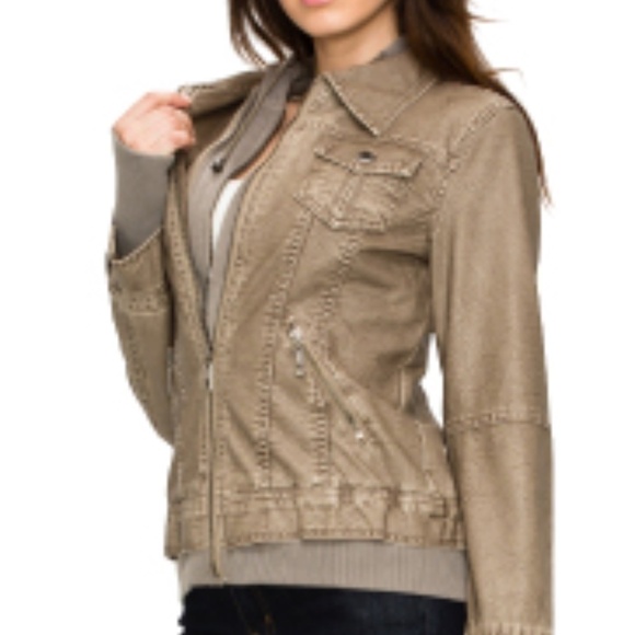 Come Together California CTC Vegan Leather Jacket with Knit Insert - Picture 2 of 15